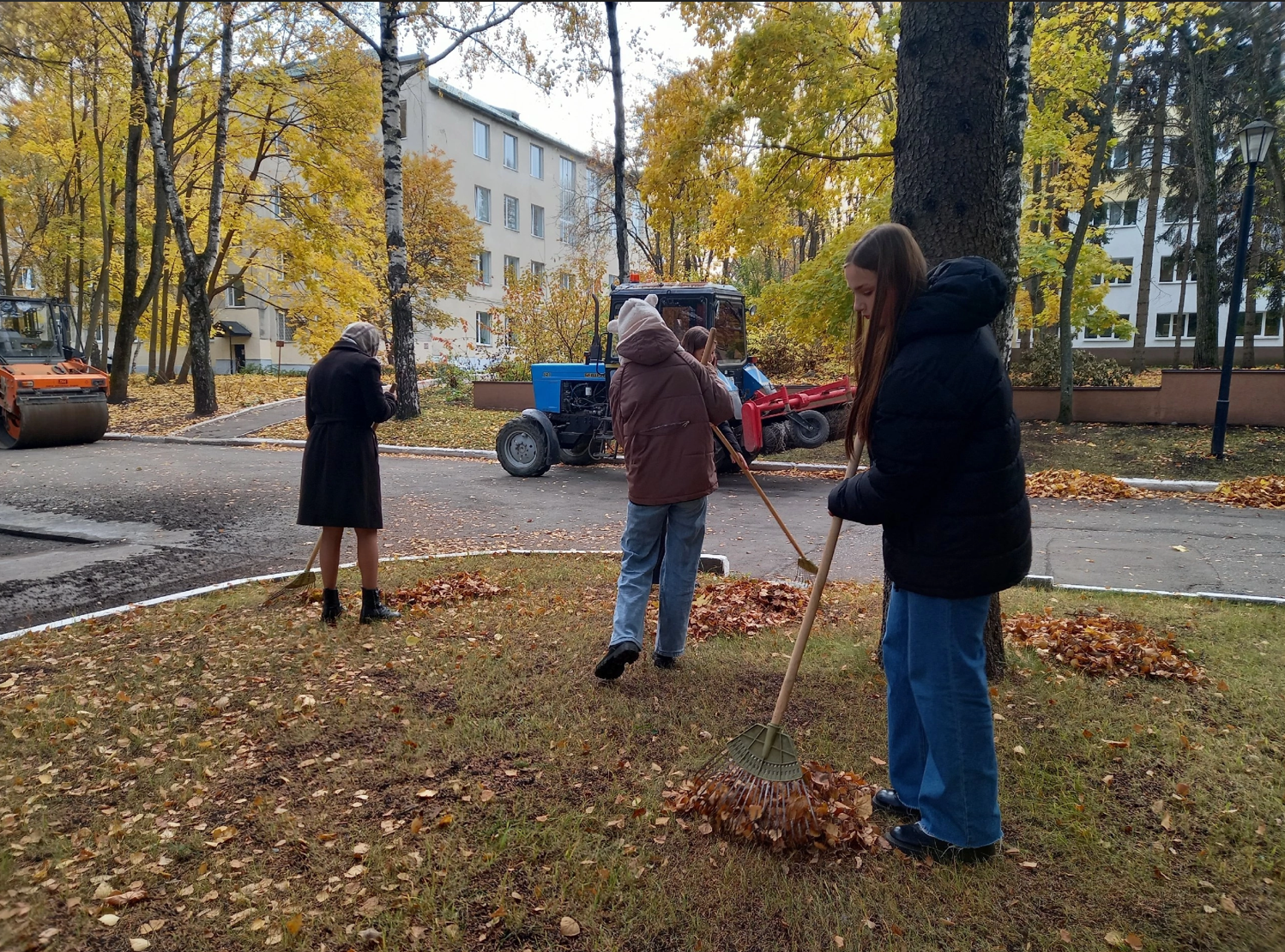 Группа 24 ФПИ1 на уборке территории